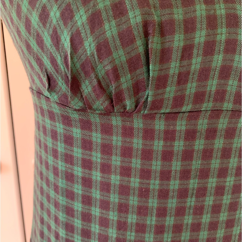 American Eagle Plaid Lace Slip Mini Dress - Picture 5 of 7
